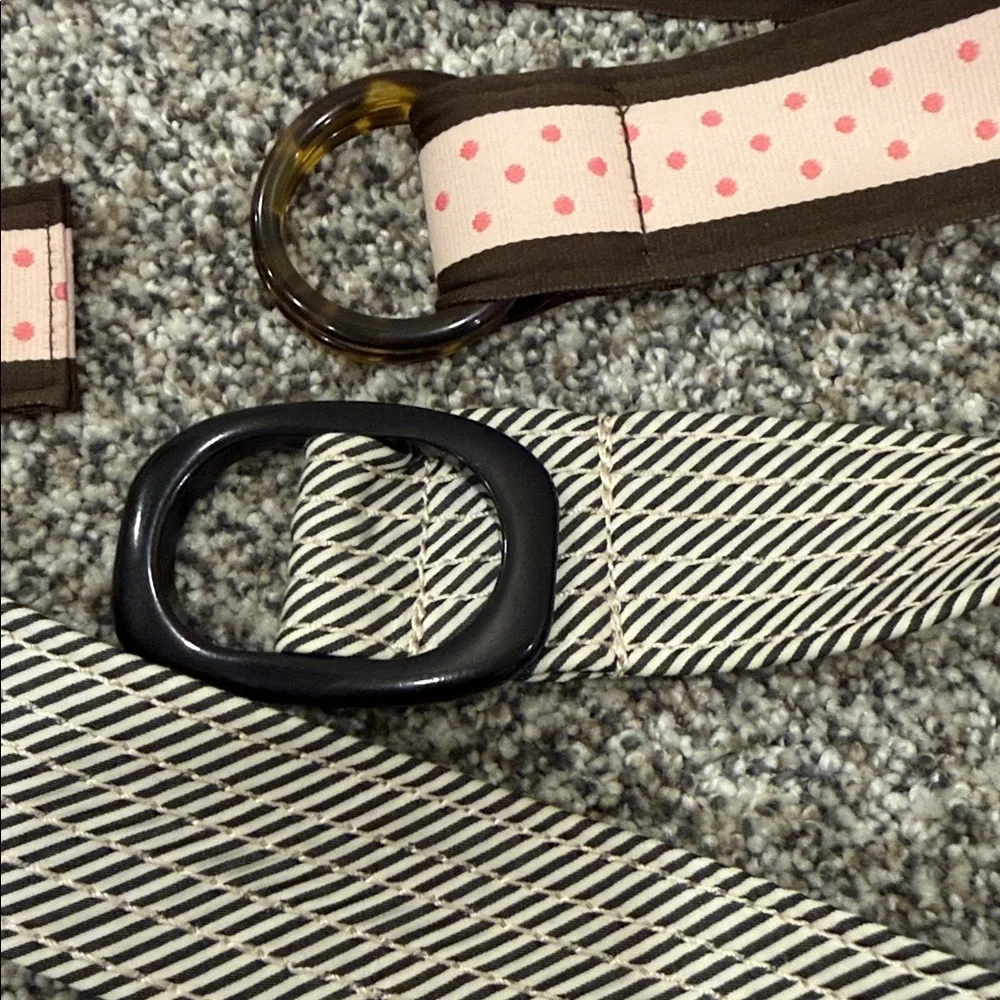 J. Crew Lot of 2 Fabric Cloth Preppy Cottagecore Boho Belts Size S/M